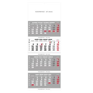 Wall Calendar 4months Calendar stacked Slovak 2016 - gray