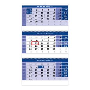 Wall Calendarr 2023 - Threemonths Calendar bue Twin Wire