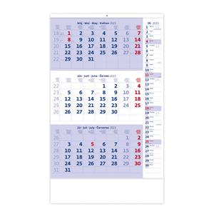 Wall Calendarr 2023 - Threemonths Calendar bue with note