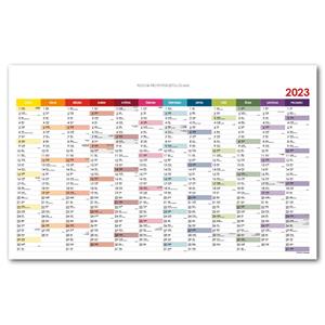 Wall planning map 2023 CZ - 63x100 cm - color