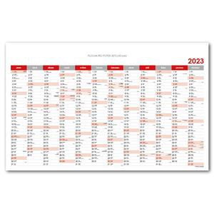 Wall planning map 2023 CZ - 80x100 cm - red