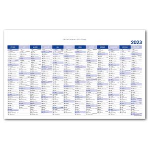 Wall planning map 2023 PL 63x100 cm - blue