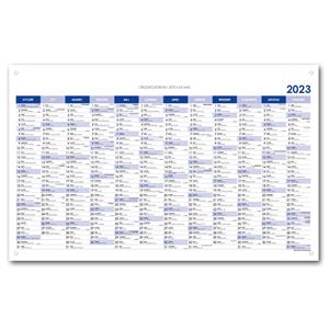 Wall planning map 2023 PL with eyelets for hanging - 80x100 cm - blue