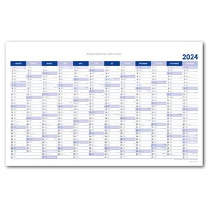 Wall planning map 2024 SK - 80x100 cm - blue