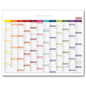 Wall planning map 2025 CZ - 100 x 80 cm - color