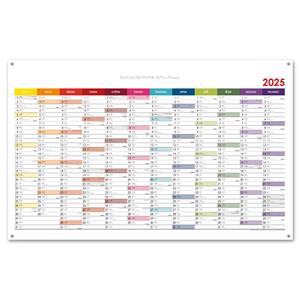 Wall planning map 2025 CZ with eyelets for hanging - 100 x 63 cm - color