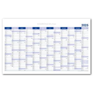 Wall planning map 2025 SK - 100 x 63 cm - blue