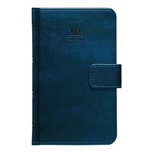 Weekly diary 2023 Atlas with loop for closing pocket - blue