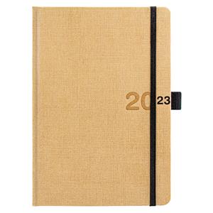 Weekly diary 2023 Canvas A5 - beige