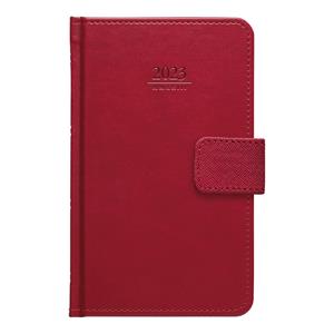 Weekly diary 2023 Gemma with loop for closing pocket - red