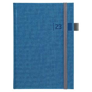 Weekly diary 2023 Tweed A5 with notes - blue