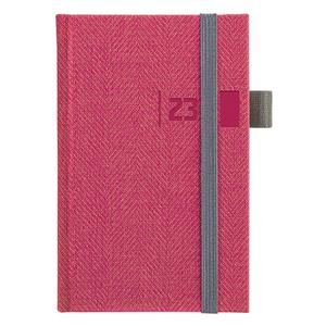 Weekly diary 2023 Tweed pocket - red