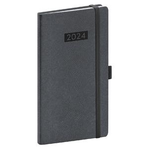 Weekly Diary 2024 Pocket Diario - grey