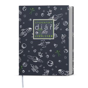 Weekly Diary 2024 Student Laminated Pocket - Universe