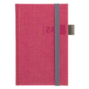 Weekly diary 2024 Tweed pocket - red