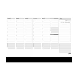 Weekly planner undated - A2 with slat