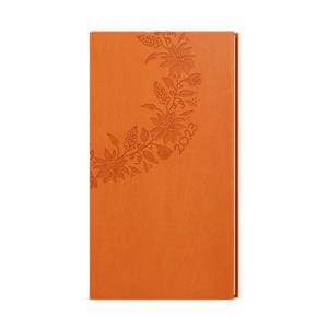 Weekly pocket Diary 2023 Jakub Vivella with hot stamping - Orange - Flower