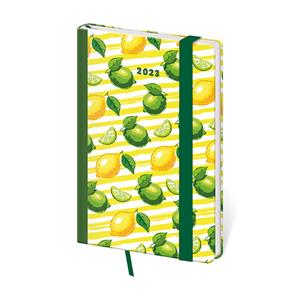 Weekly pocket diary 2023 Vario with rubber band - Lime