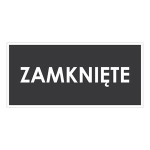 ZAMKNIĘTE, szary - płyta PVC 2 mm 190x90 mm