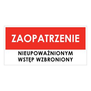 ZAOPATRZENIE, płyta PVC 1 mm 190x90 mm