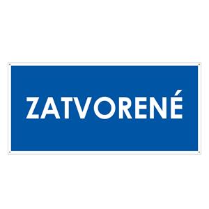 Zatvorené, modrá, plast 2mm s dierkami-190x90mm