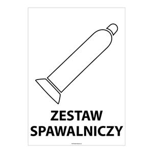 ZESTAW SPAWALNICZY, naklejka 148x210 mm